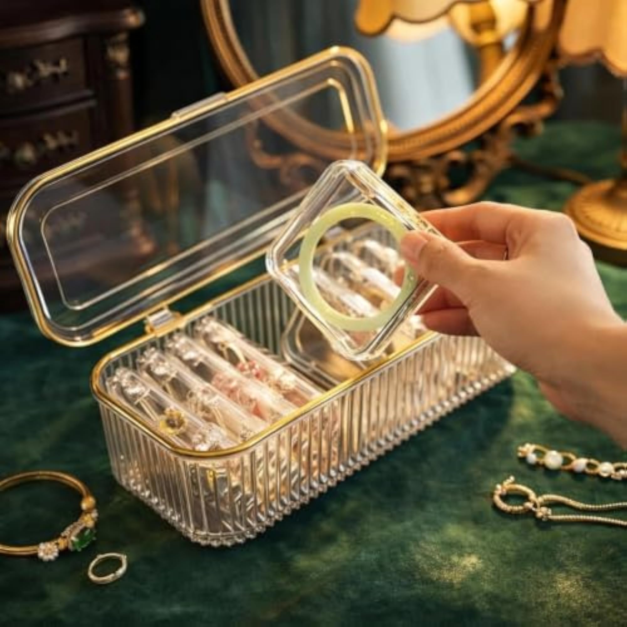 10 Pcs Acrylic Jewelry Storage Box Set